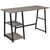 vidaXL Desk Grey and Oak MDF and Metal Medium Desk Rectangular