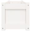 vidaXL Garden Planter White Solid Pine Wood Medium Decorative Inlays
