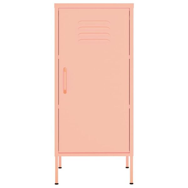 vidaXL Storage Cabinet Pink Steel Medium Storage Cabinet Rectangular