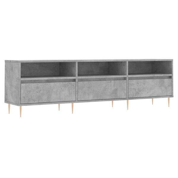 vidaXL TV Cabinet Concrete grey Engineered wood, Iron Large TV Cabinet