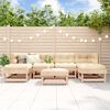 vidaXL Garden Lounge Set Natural Pine Solid Pine Wood 7-Piece Set