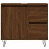 vidaXL Bathroom Cabinet Brown Oak Engineered Wood, Iron Medium