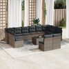 vidaXL Garden Sofa Set Grey