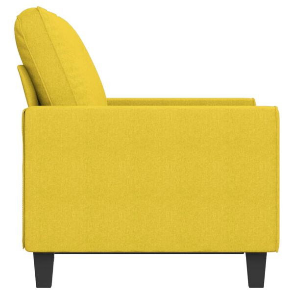 vidaXL 2-seater Sofa Light yellow 100% Polyester Fabric 2-seater