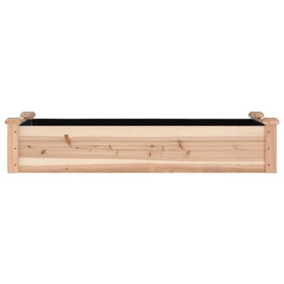 vidaXL Garden Raised Bed with Liner 47.2"x17.7"x9.8" Solid Wood Fir