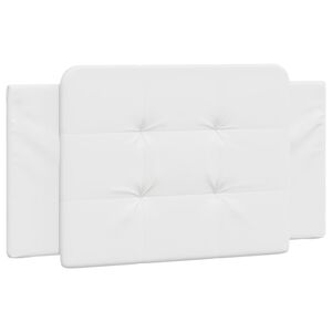 vidaXL Headboard Cushion White Faux Leather 39.4 in Detachable
