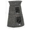 vidaXL 3 Piece Cat Basket Set with Cushions Grey 18.5x13.4x23.6" Natural Willow