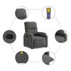vidaXL Massage Recliner Chair Dark gray Microfiber fabric, metal, plywood