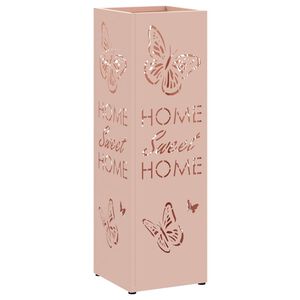 vidaXL Umbrella Stand Pink 15.5 x 15.5 x 49 cm Metal