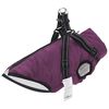 vidaXL Dog Coat Purple Polyester, Fleece M Adjustable Armrests