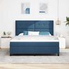 vidaXL Box Spring Bed with Mattress Blue 70.9" x 78.7" fabric