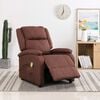 vidaXL Massage Chair Brown 100% Polyester, Metal, Wood Great for home use