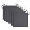 vidaXL Outdoor Chair Set of 6 Grey washed