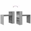 vidaXL Desk with Shelf Grey Sonoma 108 x 55 x 103.5 cm Engineered Wood