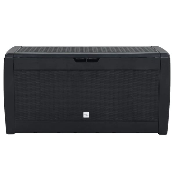 vidaXL Patio Storage Box Anthracite 46.9x18.9x23.6" Polypropylene