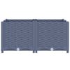 vidaXL Raised Bed Blue Grey Polypropylene 31.5 x 31.5 x 15.0 in
