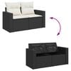 vidaXL Garden Sofa Set Black