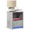 vidaXL Bedside Cabinet Concrete grey Engineered wood Standard Modern