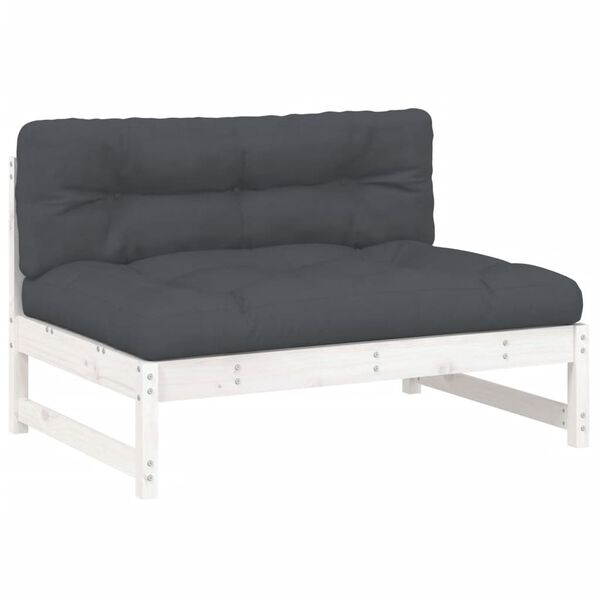 vidaXL Garden Lounge Set White, Anthracite