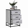 vidaXL Bedside Cabinet Grey Sonoma Engineered wood, metal