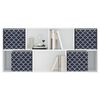 vidaXL Foldable Storage Box Set of 4 Blue with lattice pattern