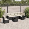 vidaXL Garden Sofa Set Black, Cream White