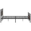 vidaXL Bed Frame Brown Oak Steel, Engineered wood Full Bed Frame