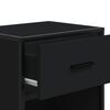 vidaXL Bedside Cabinet Set of 2 Black Engineered wood, steel Medium