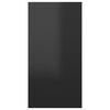 vidaXL TV Cabinet High gloss black Engineered wood 12.0x12.0x23.6 in
