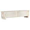 vidaXL TV Stand White 55.1"x11.8"x13.8" Solid Wood Mango