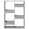 vidaXL Bookcase Concrete Grey Engineered Wood Medium Bookcase