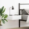 vidaXL Floating Nightstand High gloss white Engineered wood Compact