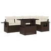 vidaXL Garden Sofa Set Brown, Cream White