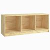 vidaXL TV Cabinet Natural Wood Solid Pinewood Medium TV Cabinet