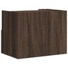 vidaXL Wall-mounted Bedside Cabinet Set of 2 Brown Oak Engineered Wood