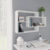 vidaXL Wall Shelf White Engineered Wood Medium Wall mounting