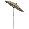 vidaXL Garden Parasol Taupe and Dark Grey Polyester 78.7 in diameter