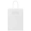 vidaXL Paper Bags 50 pcs with Handles White 15x8x21 cm