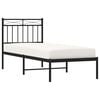 vidaXL Bed Frame Black Steel Twin Bed Frame Rectangular Modern