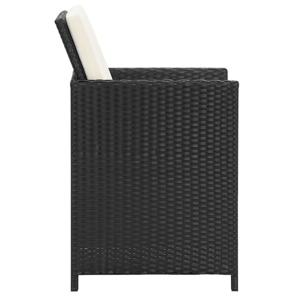vidaXL Garden Chair Set of 4 Black