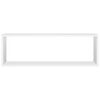 vidaXL Wall Shelf Set of 4 White Engineered wood 31.5 x 5.9 x 10.4 in