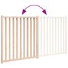 vidaXL Dog Gate Set of 2 Brown Solid Fir Wood 63 in Foldable