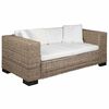 vidaXL 2-seater Sofa Natural rattan Real Rattan + Wood
