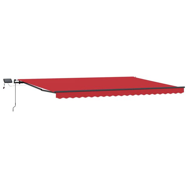 vidaXL Retractable Awning Manual Red 196.85" x 137.80" fabric