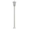 vidaXL Outdoor Floor Lamp Set of 3 Silver Stainless steel, Polycarbonate