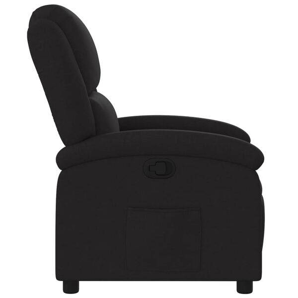 vidaXL Recliner Chair Black Fabric Standard Recliner Chair Rectangular