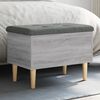 vidaXL Storage Bench Grey Sonoma Engineered Wood Medium Storage Bench