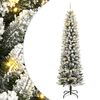 vidaXL Christmas Tree Green and white PVC 94.5 in