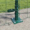 vidaXL Fence with Posts Green 39.4" x 393.7" Steel