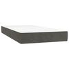 vidaXL Box Spring Bed with Mattress Dark Gray 39.4"x79.9" Twin XL Velvet